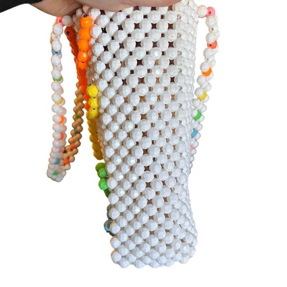 Susan Alexandra Designer Loop di Loop Colorful Rainbow Pride Beaded Bag - Picture 7 of 11